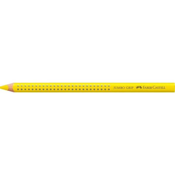 Fargeblyant, Faber-Castell Grip, JUMBO, gul, trekantet - (12 stk.)