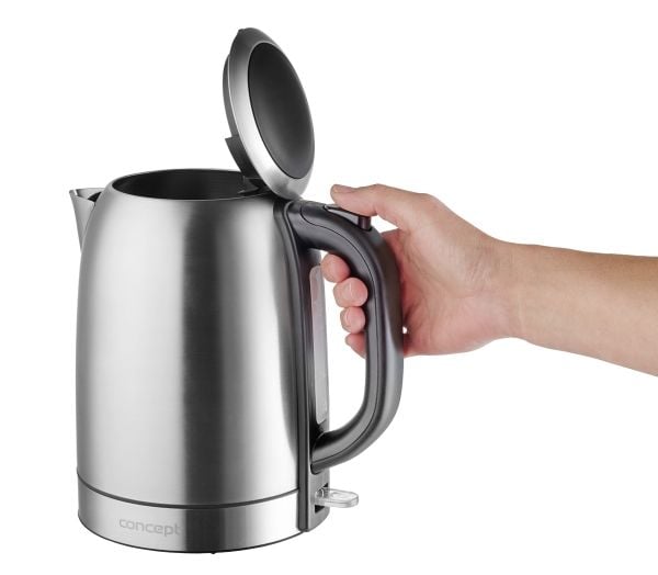 Concept RK3240, 1,7 l, 2200 W, Rustfritt stål, Rustfritt stål, Vannivåindikator, Trådløs