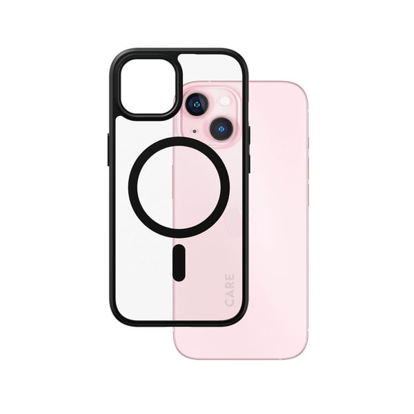 CARE by PanzerGlass Flagship Case Transparent Urban Combat m. Schwarz MagSafe iPhone 15