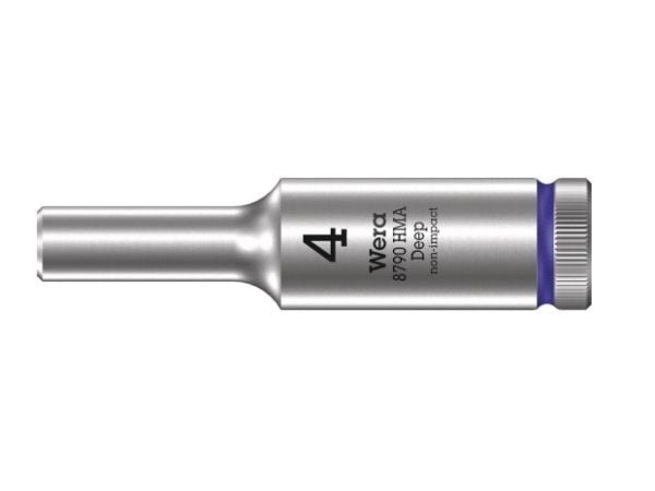 Wera-hylsyavain, syvä, 1/4" - 4 mm