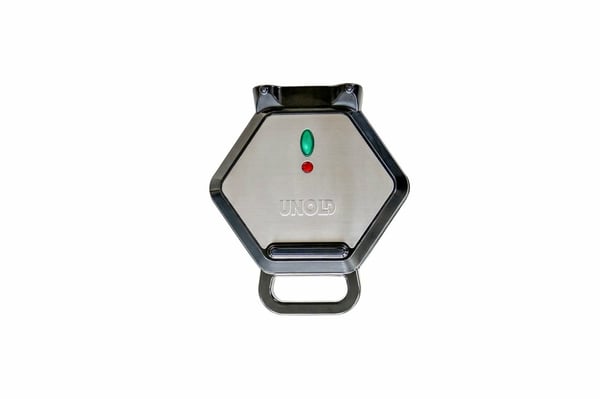 Unold Bobby, 1 våffla/våfflor, Hexagonal, Svart, Silver, Plast, Rostfritt stål, 0,7 m, Svart