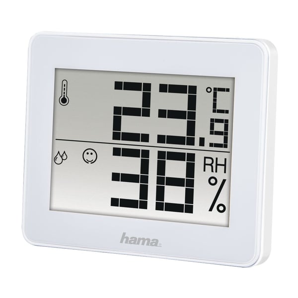 Hama TH-130 - Termohygrometer - digital - hvit