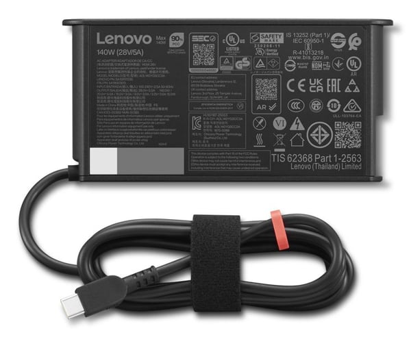 Lenovo - Strømadapter - GaN, slank - AC 115-230 V - 140 watt - Europa - svart - for ThinkPad T16 Gen 4 21QN
