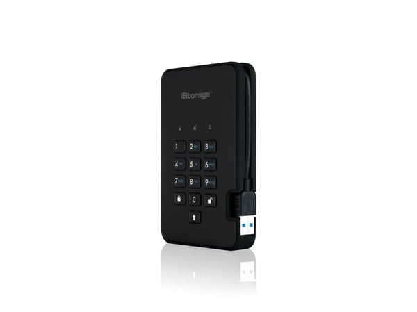 IStorage diskAshur2 128 GB ekstern SSD svart (IS-DA2-256-SSD-128-B)