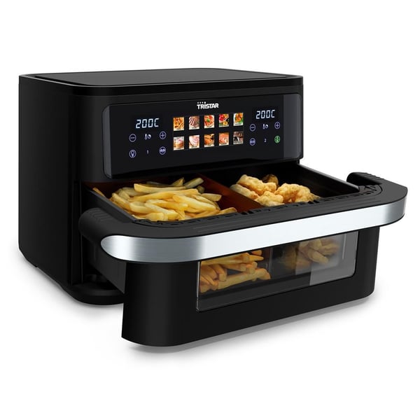 Tristar FR-9078 dubbel airfryer 10 L 2800 W, svart rostfritt stål