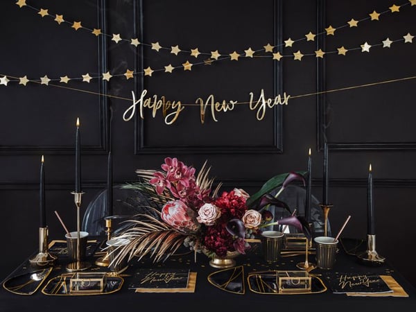 PartyDeco SKMAT-010, Rund, Svart, 5 timer, 10 stykker