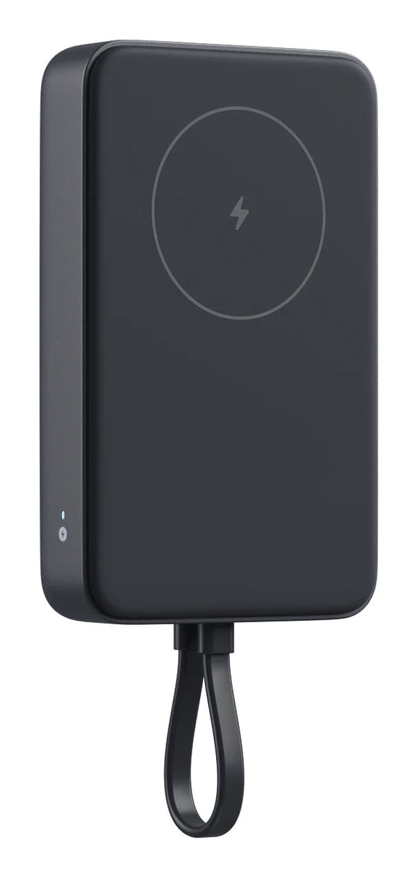 Xiaomi WPB1007MI - Trådløs nødlader - integrated cable - Li-Ion - 10000 mAh - 37 Wh - 33 watt - 3 A - Fast Charge - 2 utgangskontakter (USB-C) - grå