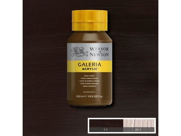 Winsor & Newton Galeria Acrylic, 500 ml, Brun, Krukke
