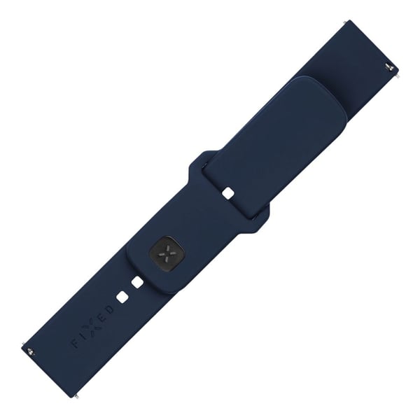 FIXED - Klokkestropp for smart armbåndsur - silicone, quick release, 22 mm - 160-235 mm - blå