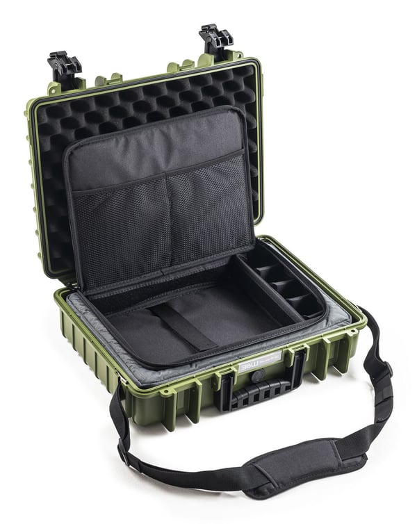 B&W Cases PP.162.TEX, Hårt fodral, Grön, Polypropylen (PP), Monokromatiskt, 16,2 l, -30 - 80 ° C