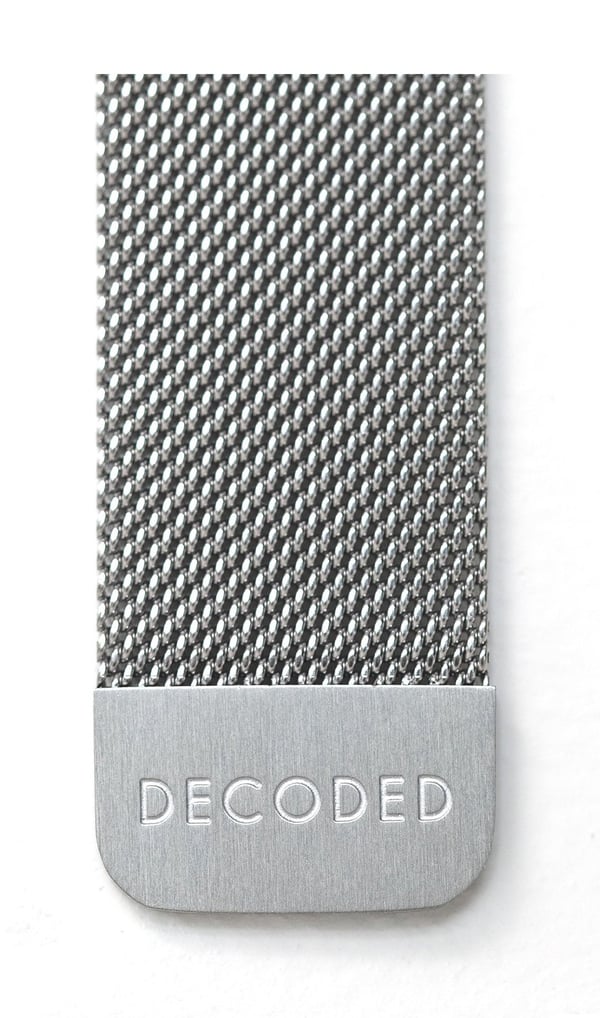Decoded Traction Strap, Rem, Smartwatch, Silver, Apple, Apple Watch 38mm / 40mm / 41mm / 42mm, Rostfritt stål