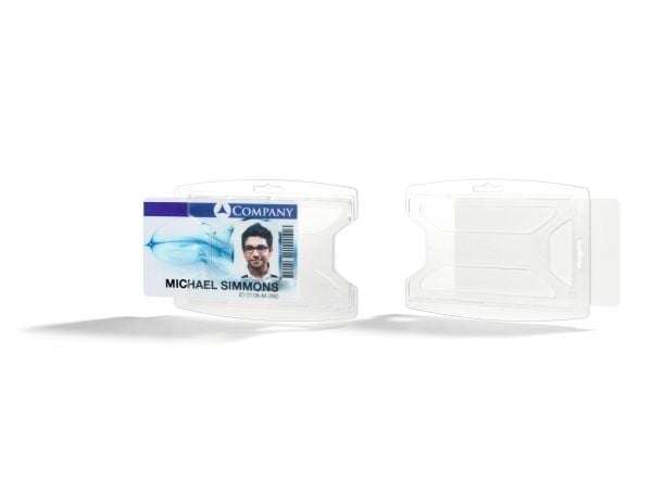 Durable 895119, Nimikortin kotelo, Maisema/Muotokuva, Polypropeeni (PP), Läpinäkyvä, 8,5 cm, 5,4 cm
