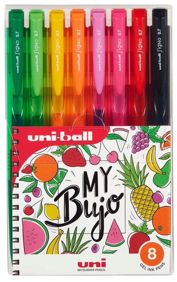 Uni-ball Signo RT1 ( My Bujo) set med 8st Gel Roller pennor med klick