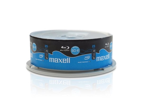 Maxell 25 x BD-R 4x, 25 GB, BD-R, Spindel, 25 styck