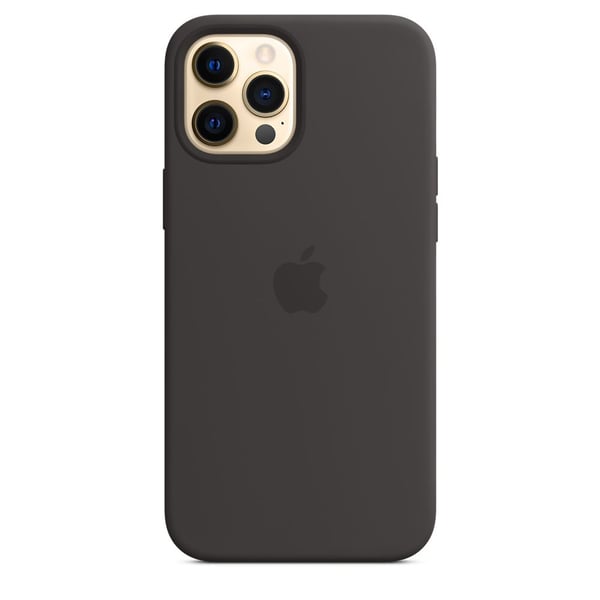 Apple - Skydd för mobiltelefon - med MagSafe - silikon - svart - för iPhone 12 Pro Max