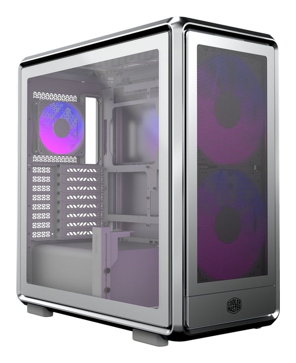Cooler Master MasterFrame 600 Mesh - MT - SSI CEB - sidepanel med vindu (herdet glass) (ATX) - sølv - USB/lyd