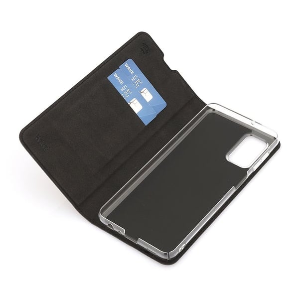 Wave BookCase -suojakotelo, Samsung Galaxy A32 5G, musta