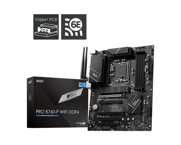 MSI PRO B760-P WIFI DDR4 -emolevy, Intel B760, LGA 1700, ATX