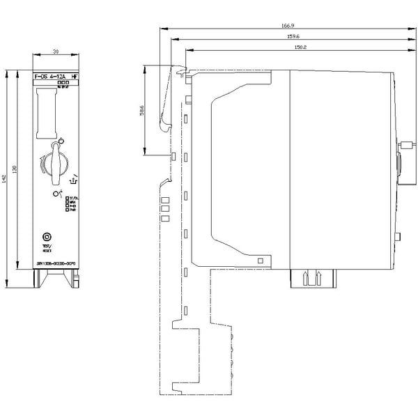 Siemens 3RK1308-0CE00-0CP0 3RK13080CE000CP0 Moottorin käynnistin Moottorin teho 400 V 5,5 kW 500 V Nimellisvirta 12 A