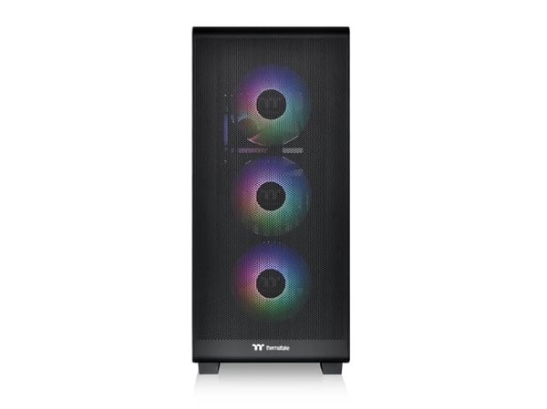 Thermaltake S Series S250 TG ARGB - Mid tower - utökad ATX - genomskinlig sidopanel (härdat glas) - ingen strömförsörjning (ATX) - svart - USB/ljud