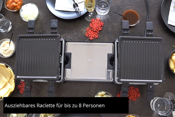 UNOLD 48755 Flying Raclette - Raclette - 1.3 kW - antrasitt/oransje
