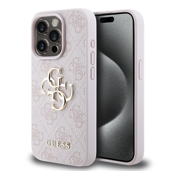 GUESS , Mobilskal, Apple, Apple iPhone 15 Pro, 15,5 cm (6.1"), Rosa