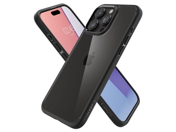 Spigen ACS06570, Suojus, Apple, iPhone 15 Pro Max, 17 cm (6.7"), Musta, Läpinäkyvä