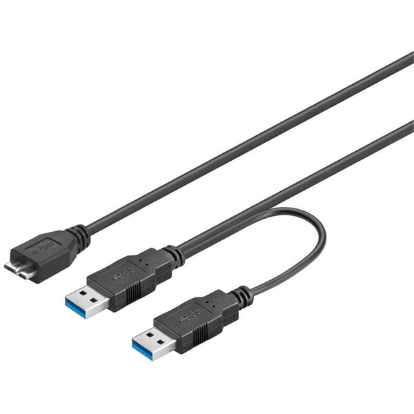 Goobay 95746, 0,3 m, USB A, Micro-USB B, USB 3.2 Gen 1 (3.1 Gen 1), Hankjønn/hankjønn, Sort