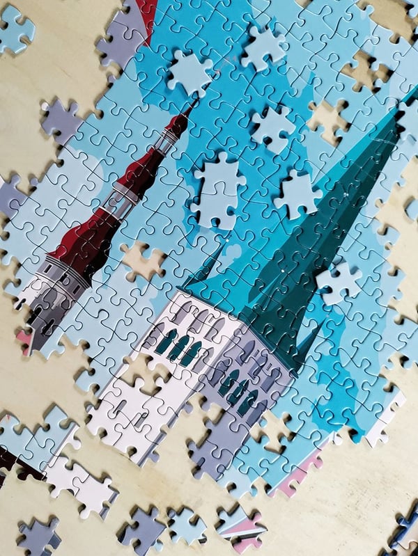 Tactic Puzzle Lovers Vintage plakater Tallinn 1000 stk puslespill