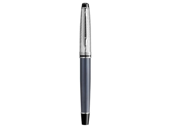 Waterman Expert Deluxe, Grå, Metallisk, Sort, Lakk, Fint, Ambidekstriøs, Gave boks