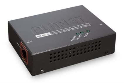 PLANET POE-E201 - Forsterker - 1GbE - 10Base-T, 100Base-TX, 1000Base-T - RJ-45 / RJ-45 - opp til 100 m