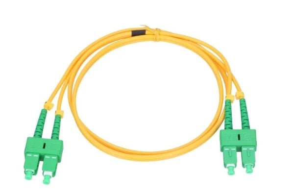 Extralink - Koblingskabel - SC/APC-enkeltmodus (hann) til SC/APC-enkeltmodus (hann) - 1 m - 3 mm - fiberoptisk - dupleks - G.657.A1