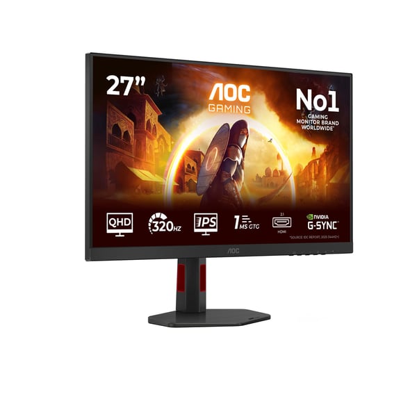 AOC G4 Q27G4SRU pelinäyttö 27" QHD 300 Hz Fast IPS, musta/punainen