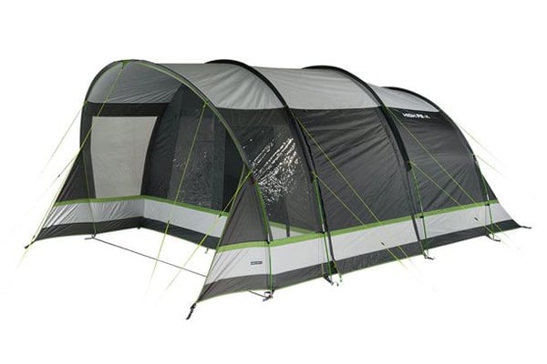 High Peak Garda 4.0, Telttailu, Kova runko, Tunneliteltta, 4 henkilö(t), 14,7 kg, Vihreä, Harmaa, Vaaleanharmaa