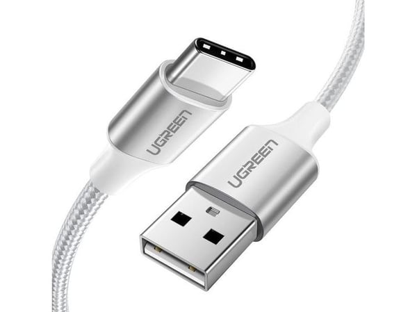 Ugreen 60133 USB-C till USB-A-kabel, 2 m, 0,48 Gbit/s, vit