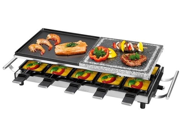 ProfiCook PC-RG 1144 - Raclette/grilli/stegeplade/varm sten - 1,7 kW - rustfrit stål