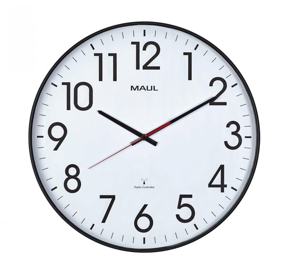 MAUL 9054890, Seinä, Digitaalikello, Pyöreä, Musta, Valkoinen, AA, 1,5 V