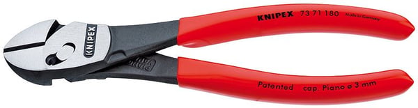 Knipex TwinForce, Sivuleikkurit, Kromivanadiini-teräs, Muovi, Punainen, 180 mm, 255 g