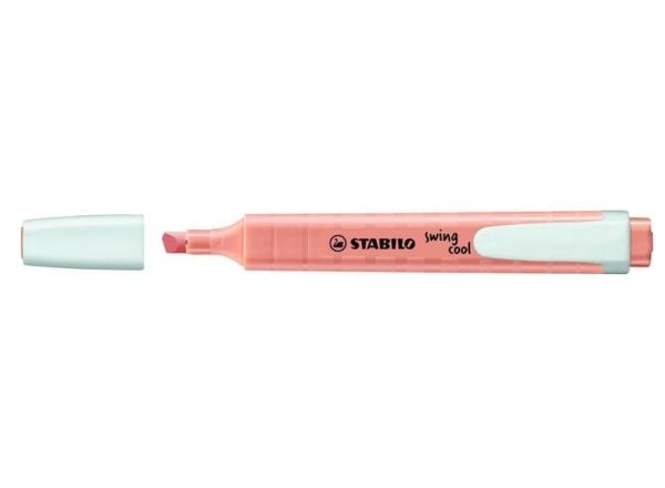 STABILO swing cool Pastel, 1 stykker, Fersken, Meisel tupp, Fersken, Hvit, Rund, 1 mm