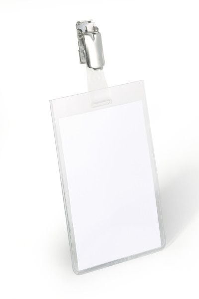 Nimikyltti 90x60 mm hihnakiinnikkeellä - 25 kpl/pkt