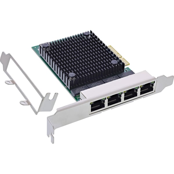InLine 51127A, PCIe, RJ-45, Hankjønn, PCIe 2.1, Passiv, China