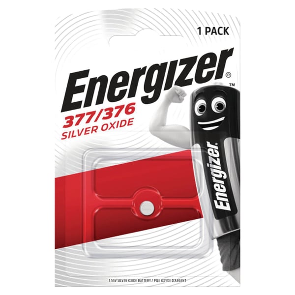 Nappiparisto, Energizer hopeaoksidi, 377/376