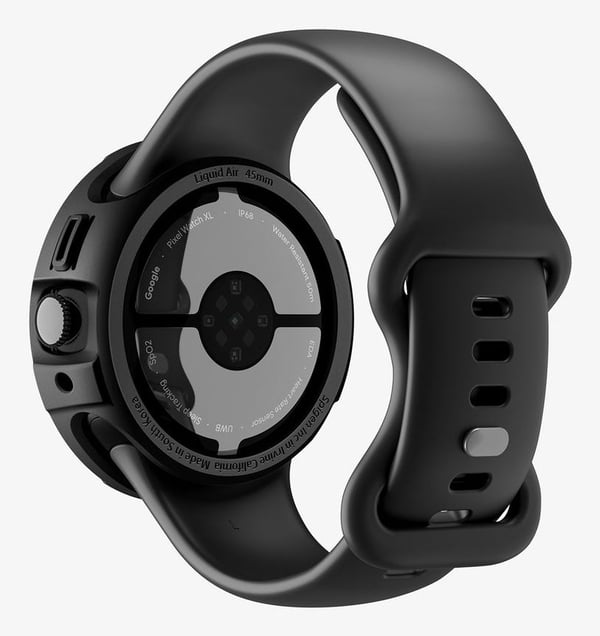 Spigen Liquid Air, Laatikko, SmartWatch, Musta, Google, Pixel Watch 4 (45mm), Termoplastinen polyuretaani (TPU)