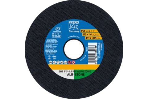 PFERD 61818021, Kutteskive, Aluminium, Støpejern, Betong, Ikke-jernholdig metall, Plast, Stein, Flis, Universell, 11,5 cm, Alle merker, Flatt sente...