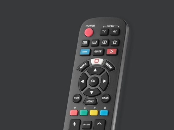 One For All TV Replacement Remotes Panasonic-television vaihtokaukosäädin, TV, IR Langaton, Painikkeiden painaminen, Musta