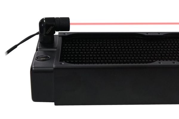Alphacool Icicle Laserfitting G1/4 tuuman uros - 4-nastainen Molex-liitin, musta