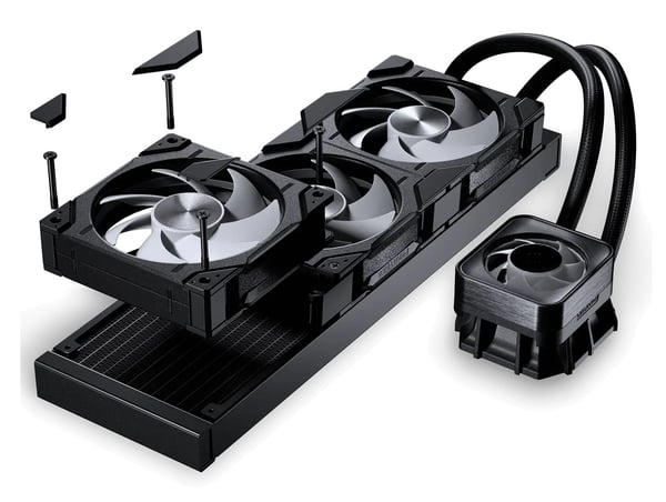 Phanteks Glacier One 360D30 X2 CPU-kjøler DRGB 360 mm, svart