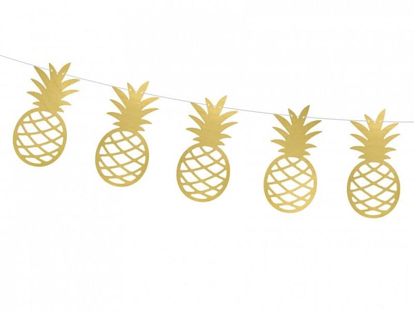 PartyDeco GL6, Garland, Papir, Gull, 1,5 m, Gutt/Jente, 1 stykker