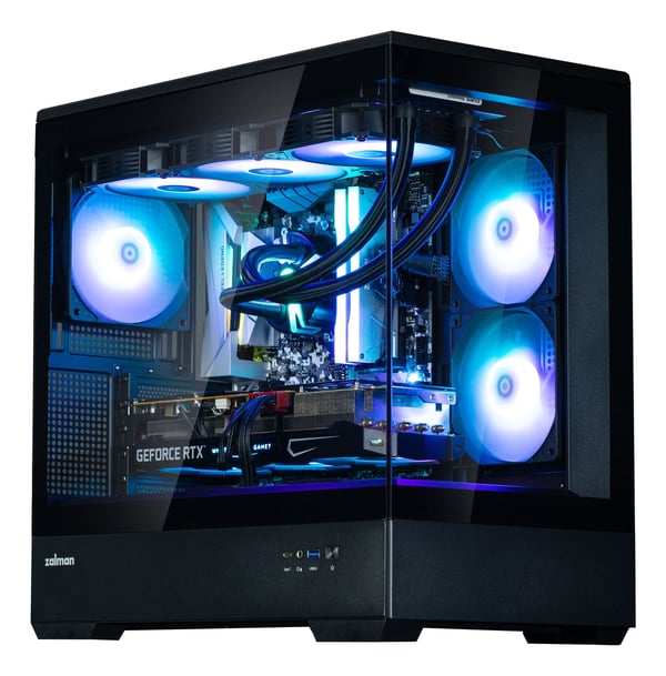 Zalman P30 BW, Mini Tower, PC, Svart, micro ATX, Mini-ITX, Plast, Stål, Härdat glas, Multi