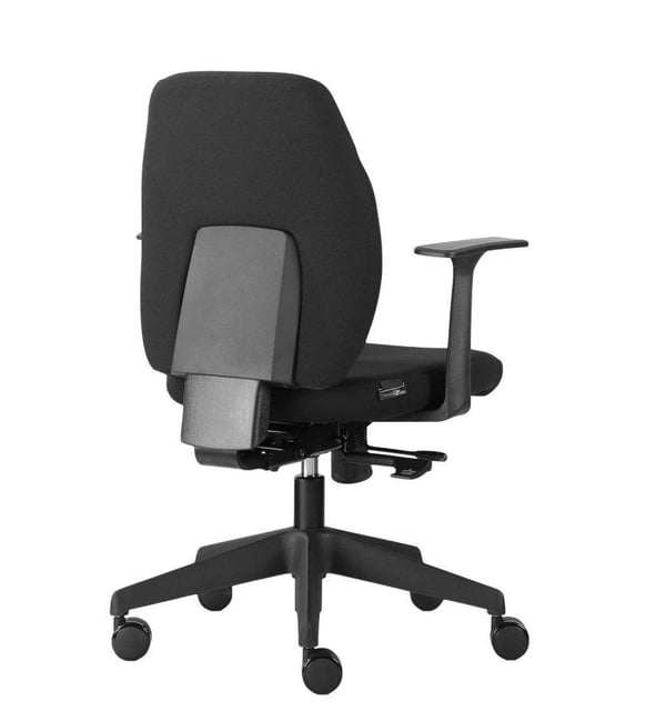 Kanadisk Ergo Eco 1 kontorstol, svart - ekskl. armlener
